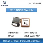 MicoAir M10G-5883 GNSS Module 20mm Size with QMC5883L Module for FPV/Racing Drones/Robotics/Boats